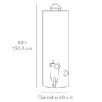 Calentador de Depósito 114 Litros (30 Galones) Gas Natural 3 Servicios Rheem 29V30/439884 - Imagen 4
