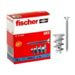 Taquete de Nylon para Panel de Yeso GKS + Tornillo (Caja 50 pzas + 50 tornillos) Fischer 52390