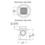 Coladera de 3 Bocas Desagüe de Contorno para Inserto Helvex 25-CHLI - Imagen 3