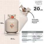 Cilindro Portátil para Gas 9 kg con Válvula QCC Ingusa - Imagen 5