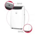 Aire Acondicionado Portátil 1 Tonelada (12,000 BTU/h) 115V Enfriamiento y Calefacción Rheem RPAI-CHN12H - Imagen 3