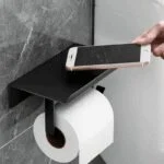 Portarrollo con Repisa Negro Mate Platinum Valmex B14.469NM - Imagen 2
