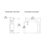 Llave de Lavabo Economizadora Stala 3 L/min Helvex TV-106 - Imagen 2