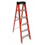 Escalera de Fibra de Vidrio de Tijera 5 Peldaños Tipo IA 3.17 metros Carga 225 Kg Escalumex FTR-6