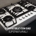 Parrilla Cristal Templado Blanco de 5 Quemadores Empotrable 76cm Nuur PARGA5VTB-L - Imagen 9