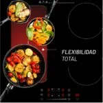 Parrilla de Inducción Magnética Negro Mate de 4 Quemadores (Zona Flex) 59cm 220-240V Nuur PARIN4-BM - Imagen 5