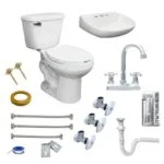 Paquete de WC Alargado + Lavabo + Accesorios de Instalación Ekon Plus 62801 - Imagen 2