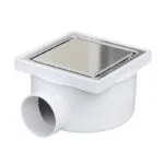 Cespol Bote Compacto Cuadrado Minimalista Rejilla Acero Inoxidable 1 Salida a 2" Fleximatic 2611