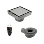 Coladera para Regadera de Acero Inoxidable 10x10cm Tecnobath CO100
