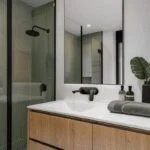 Monomando a Muro para Lavabo Cassia Gun Metal Urrea 9436LU.6 - Imagen 4