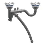 Cespol Doble Flexible con Contracanasta para Fregadero Meer CESP-002