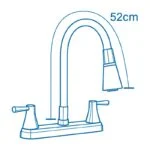 Mezcladora para Fregadero 8" Cromo-Negro Solvex SF-81006 - Imagen 4