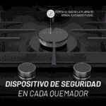 Parrilla Cristal Templado Negro Mate de 2 Quemadores Empotrable 29.5cm Nuur PARGA2VTM - Imagen 7