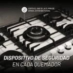 Paquete Campana de Pared Doble Cristal Templado Blanco 76cm + Parrilla Cristal Templado Blanco de 5 Quemadores Empotrable 76cm NUUR - Imagen 6