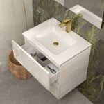 Gabinete Suspendido Primmo Nevis 60cm 2 Cajones con Lavabo Helvex PRIMMO 60 2C NEVIS - Imagen 2