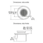 Coladera de 1 Boca Desagüe de Contorno para Inserto Helvex 282-HLI - Imagen 3