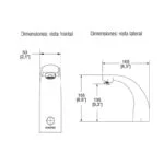 Llave de Lavabo Electrónica de Sensor de Baterías Alfa Helvex TV-297 - Imagen 2