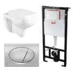 Kit Tanque Oculto A101, Taza Suspendida WC-014 y Pulsador M71 Tecnobath-Alcaplast PWCS13-SADRO