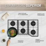 Parrilla Cristal Templado Blanco de 6 Quemadores Empotrable 90cm Nuur PARGA6VTB-L - Imagen 6