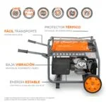 Generador Eléctrico a Gasolina 8500W Monofásico con Motor 14 HP 4T 120/240V Evans G85MG1400THW - Imagen 2