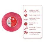 Cable THW-LS/THHW-LS CE RoHS Calibre 12 AWG Rojo 20 Metros IUSA 267282 - Imagen 2