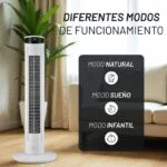 Ventilador de Torre 36" 3 Velocidades 45W Nuur VENTI36TOR - Imagen 5