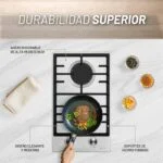 Parrilla Acero Inoxidable de 2 Quemadores Empotrable 29.5cm Nuur PARGA2AI - Imagen 5
