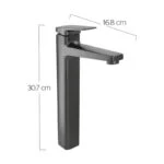 Monomando Alto para Lavabo Grafito Dica 4439.3 - Imagen 5