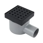 Coladera Cuadrada con Rejilla Perforada Negro Urrea CCRPINOX.37