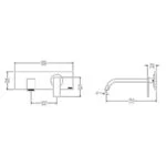 Monomando de Lavabo a Pared Vertika Cromo EP-3007 Helvex - Imagen 3