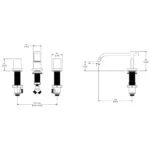 Mezcladora de Lavabo 8" a 12" Vértika Duna MP-1000-DN Helvex - Imagen 2