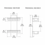 Repisa de Rejilla Rectangular Doble Cromo REJ-04 Helvex - Imagen 2