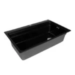 Fregadero de Empotrar Acero Inoxidable Negro Mate 80 x 48 x 22 cm con Escurridor, Tabla y Dispensador de Jabón Axcent Margot - Imagen 3