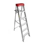 Escalera de Aluminio de Tijera 5 Escalones Tipo III 1.83 metros Carga 150 Kg Escalumex STL-6