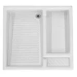 Lavadero de Plástico con Pileta Estándar Blanco 71 x 65 x 25cm Versaplas LD71B03Z - Imagen 2