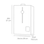 Calentador Instantáneo de Tiro Forzado 25 l/min Gas LP 4 Servicios RHIN-CHL25P Rheem - Imagen 3