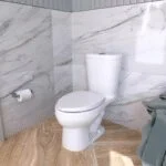 WC Redondo Blanco 3.8 LPD Botón Superior Helvex Olimpia - Imagen 2