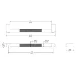 Barra Recta de Seguridad Residencial 510 mm Acero Inoxidable Antiderrapante BR-470 Helvex - Imagen 3