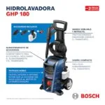 Hidrolavadora de Alta Presión 1800PSI 1500W Bosch GHP 180 - Imagen 9