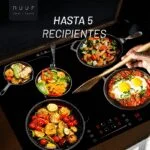 Parrilla de Inducción Magnética Negro Mate de 4 Quemadores (Zona Flex) 59cm 220-240V Nuur PARIN4-BM - Imagen 6