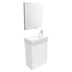 Gabinete Spot Plus 40X60cm Blanco Lacado con Monomando y Espejo 38x48cm Esbaño 92445