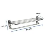 Toallero Tipo Tubo con Repisa Cromo Meer TM-004 - Imagen 3