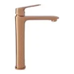 Monomando Alto para Lavabo Cassia Rose Gold Champagne Urrea 9435LU.7 - Imagen 3