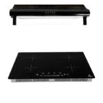 Paquete Campana CB-76-Black +Parrilla de Inducción Magnética de 4 Quemadores 77cm 110V Supra