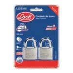 Juego de Candados de Acero Cortos 38mm 2 Piezas Lock L22S382 - Imagen 2