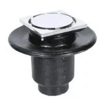 Coladera Corta de 1 Boca Vertical Tapa Redonda Desagüe de Contorno Cuadrado Helvex 22V-CHL