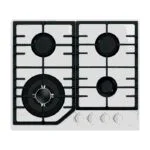 Parrilla Cristal Templado Blanco de 4 Quemadores Empotrable 59cm Nuur PARGA4VTB