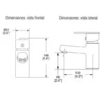 Monomando de Lavabo Explora Sin Contra Cromo E-908 Helvex - Imagen 3