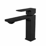 Monomando Corto para Lavabo Negro Mate ROW 16.3cm Tecnobath TB41.011NEGRO