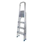 Escalera Plegable tipo Taburete de Aluminio 4 Peldaños 1.28 metros Carga 150 Kg Surtek ETTA4 - Imagen 2